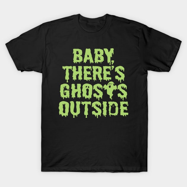 Funny Halloween Ghost Trick Or Treat Slogan Funny Meme T-Shirt by BoggsNicolas